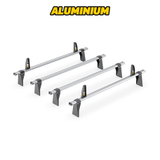 4 x ULTI Bar Aluminium Roof Bars - Transit 2000 to 2014 LWB Medium Roof