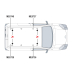 2 x ULTI Bar Aluminium Roof Bars - Fiorino 2008 Onwards
