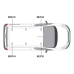 2 x ULTI Bar Aluminium Roof Bars - Citroen Berlingo 2008 - 2018 SWB Twin Rear Doors 