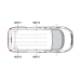 2 x ULTI Bar Aluminium Roof Bars - Transit Custom 2013 - 2023 LWB High Roof Twin Rear Doors