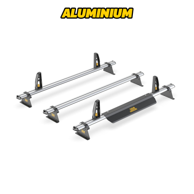 3 x ULTI Bar Aluminium Roof Bars - Vivaro 2014 - 2019 SWB Low Roof Twin Rear Doors