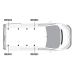 2 x ULTI Bar Aluminium Roof Bars - Citroen Dispatch 2016 onwards XSWB Twin Rear Doors 