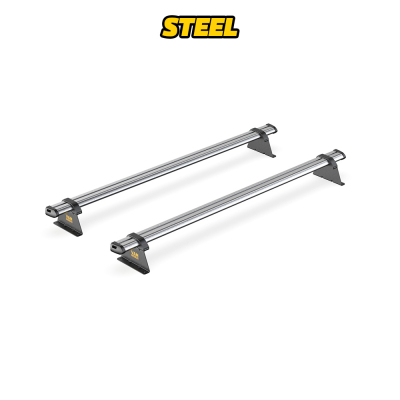 2 x ULTI Bar Trade (Steel) Roof Bars - Vivaro 2014 - 2019 LWB Low Roof Twin Rear Doors 