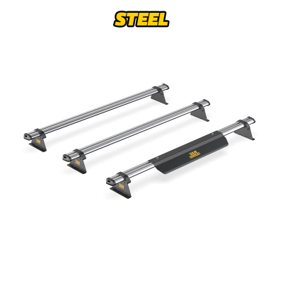 3 x ULTI Bar Trade (Steel) Roof Bars - Vivaro 2014 - 2019 SWB Low Roof Twin Rear Doors