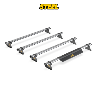 4 x ULTI Bar Trade (Steel) Roof Bars - Trafic 2014 onwards LWB Low Roof Twin Rear Doors 