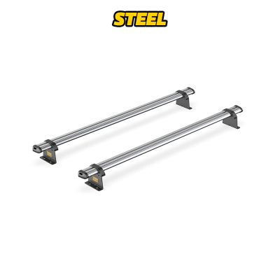 2 x ULTI Bar Trade (Steel) Roof Bars - Proace 2016 - 2024 MWB Twin Rear Doors 