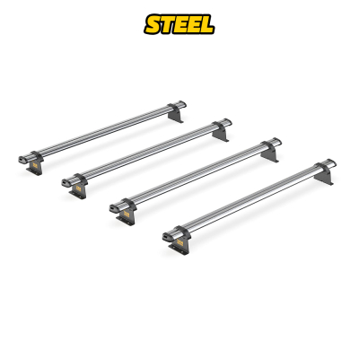 4 x ULTI Bar Trade (Steel) Roof Bars - Proace 2016 - 2024 LWB Twin Rear Doors 