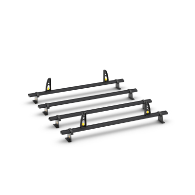 4 x ULTI Bar Aluminium Roof Bars - Caddy 2020 onwards MAXI Tailgate-BLACK