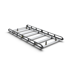 Van Guard Aluminium Ulti Roof Rack - Transit Custom 2023 Onwards SWB Low Roof Twin Rear Doors - BLACK