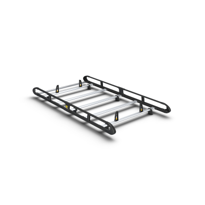 Van Guard Aluminium UltiRack+ Roof Rack - Proace 2013 - 2016 SWB Low Roof Twin Rear Doors-BLACK