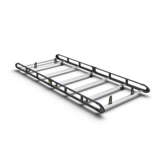 Van Guard Aluminium Ulti Roof Rack - Transit Custom 2023 Onwards LWB Low Roof Twin Rear Doors - BLACK