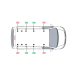Van Guard Aluminium Ulti Roof Rack - T6 Transporter LWB Twin Rear Doors
