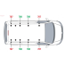 Van Guard Aluminium Ulti Roof Rack - T6 Transporter LWB Tailgate