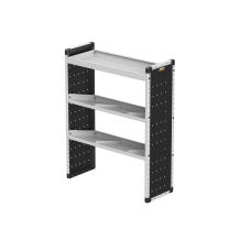 Single Van Racking Unit - 1279mm (H) x 1000mm (W) - 1 Straight Shelf, 2 Angled Shelves 