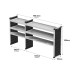 Trade Van Racking Double Unit - 2 Straight, 1 Angled Per Bay - H1009mm x W1966.5mm (683mm & 1183mm)