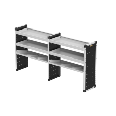 Trade Van Racking Double Unit - 2 Straight, 1 Angled Per Bay - H1009mm x W1966.5mm (933mm & 933mm)