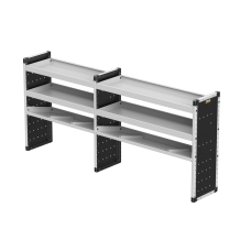 Trade Van Racking Double Unit - 2 Straight, 1 Angled Per Bay - H1009mm x W2216.5mm (933mm & 1183mm)