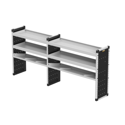 Trade Van Racking Double Unit - 2 Straight, 1 Angled Per Bay - H1009mm x W2216.5mm (933mm & 1183mm) Trade Van Racking Double Unit - 2 Straight, 1 Angled Per Bay - H1009mm x W2216.5mm (933mm & 1183mm)