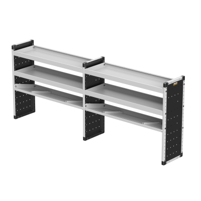 Trade Van Racking Double Unit - 2 Straight, 1 Angled Per Bay - H1009mm x W2466.5mm (1183mm & 1183mm) Trade Van Racking Double Unit - 2 Straight, 1 Angled Per Bay - H1009mm x W2466.5mm (1183mm & 1183mm)