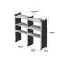 Trade Van Racking Double Unit - 2 Straight, 1 Angled Per Bay - H1279mm x W1466.5mm (683mm & 683mm) Trade Van Racking Double Unit - 2 Straight, 1 Angled Per Bay - H1279mm x W1466.5mm (683mm & 683mm)