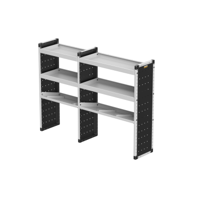 Trade Van Racking Double Unit - 2 Straight, 1 Angled Per Bay - H1279mm x W1716.5mm (683mm & 933mm)