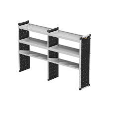 Trade Van Racking Double Unit - 2 Straight, 1 Angled Per Bay - H1279mm x W1966.5mm (933mm & 933mm)