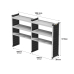 Trade Van Racking Double Unit - 2 Straight, 1 Angled Per Bay - H1279mm x W1966.5mm (933mm & 933mm) Trade Van Racking Double Unit - 2 Straight, 1 Angled Per Bay - H1279mm x W1966.5mm (933mm & 933mm)