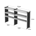 Trade Van Racking Double Unit - 2 Straight, 1 Angled Per Bay - H1279mm x W2216.5mm (933mm & 1183mm) Trade Van Racking Double Unit - 2 Straight, 1 Angled Per Bay - H1279mm x W2216.5mm (933mm & 1183mm)